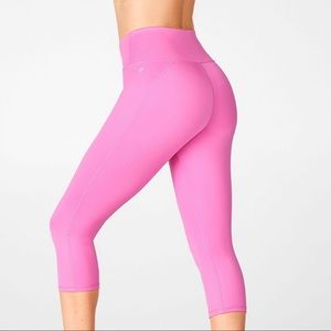 FABLETICS: High-Waisted Ultra Cool Pink Crop Leggings